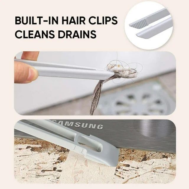 360° Rotating Crevice Cleaning Brush – Hard Bristle, No Dead Corners for Bathroom, Kitchen & Bathtub