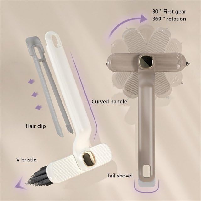 360° Rotating Crevice Cleaning Brush – Hard Bristle, No Dead Corners for Bathroom, Kitchen & Bathtub