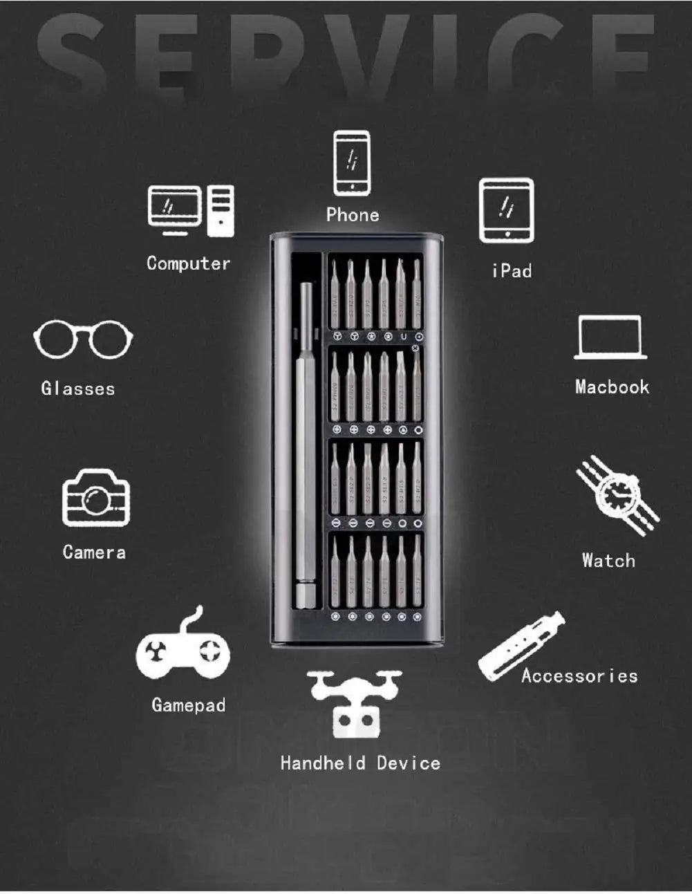 24-Piece Precision Screwdriver Set – Magnetic Tips for Electronics, Watches & Home Repair