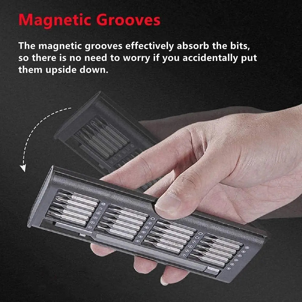 24-Piece Precision Screwdriver Set – Magnetic Tips for Electronics, Watches & Home Repair