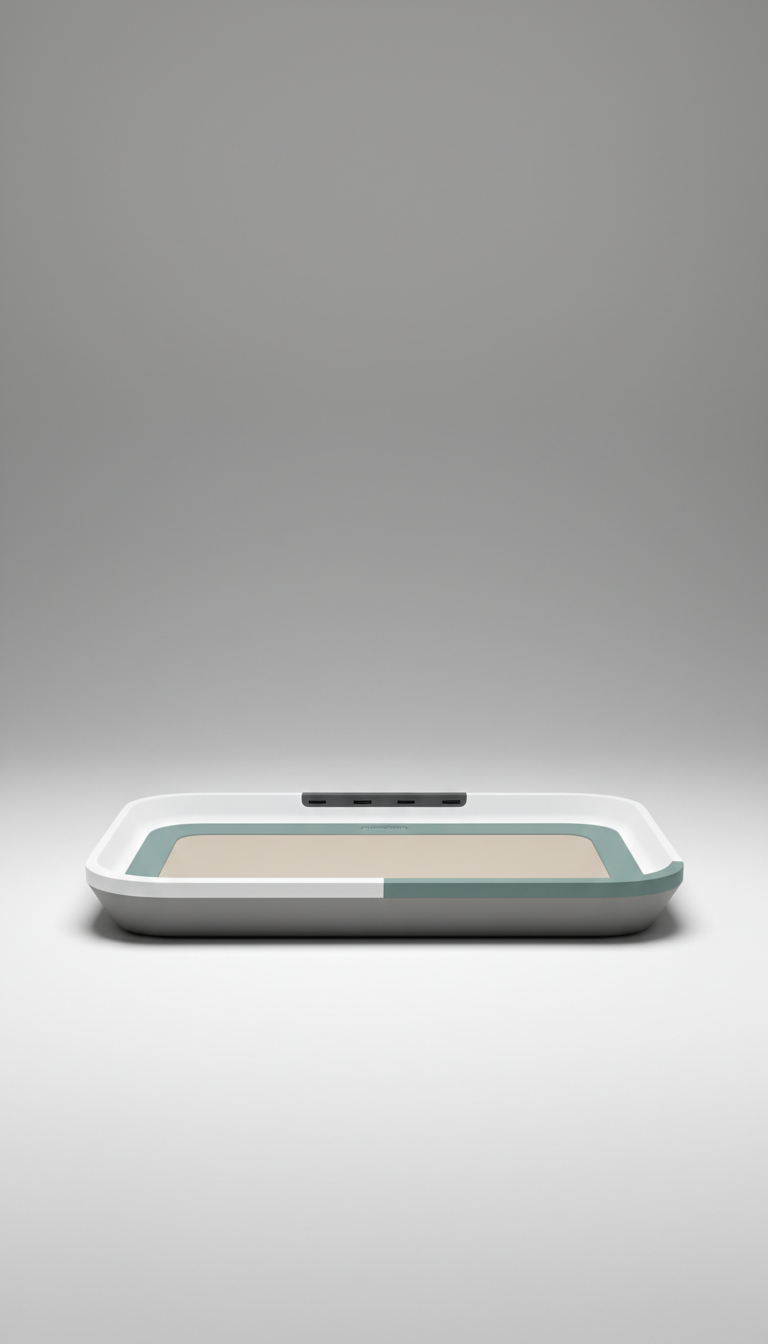 Wireless charging tray with brushed metal edge