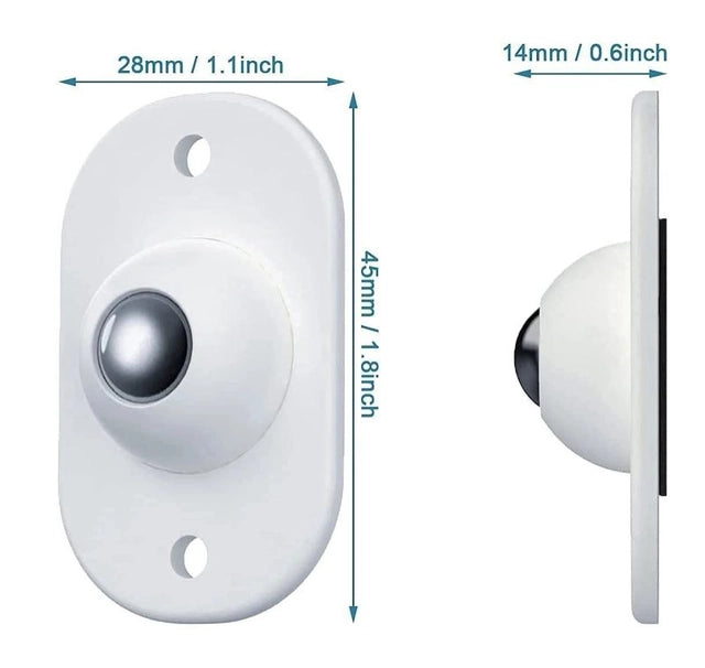 Self-Adhesive Mini Swivel Caster Wheels – 360° Rotating, Heavy-Duty (Pack of 4)