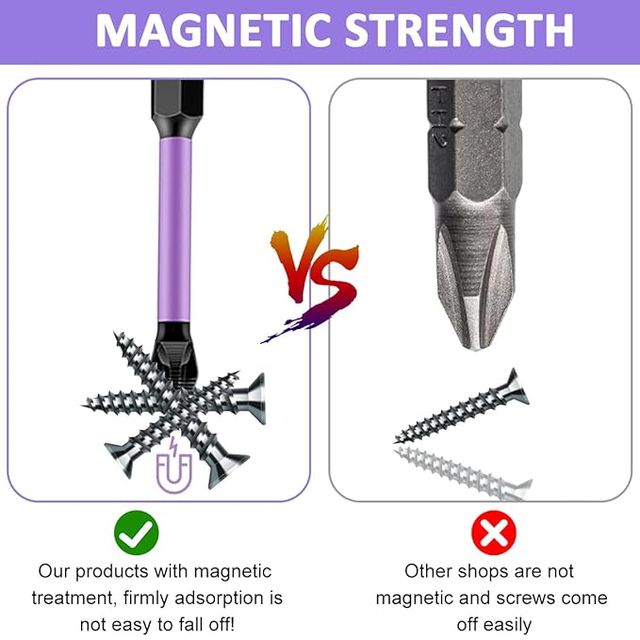 High-Performance Magnetic Screwdriver Drill Bit Set – Strong Grip for Power Drills & Screwdrivers
