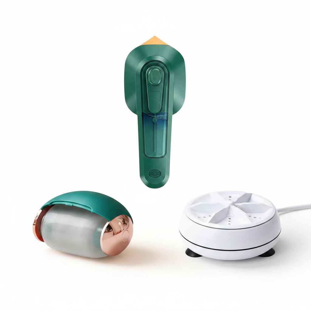 Laundry Essentials Bundle – Steamer + Lint Remover + Mini Washer